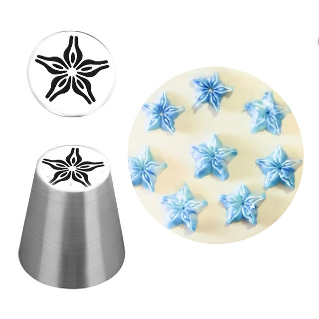 Russian Tulip Icing Piping Nozzles Stainless Steel Flower Cream Pastry Tips Nozzles Bag Cupcake Cake Decorating Tools