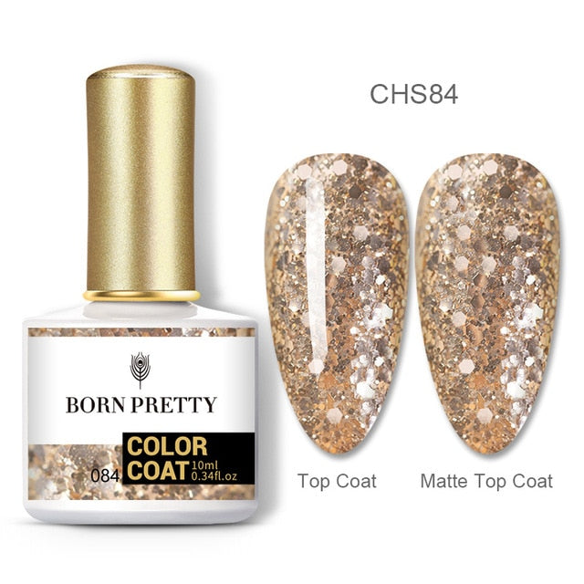 BORN PRETTY Nail Gel 120Colors 10ml Gel Nail Polish Soak Off UV LED Gel Varnish Holographics Shining Nagel Kunst Gellack