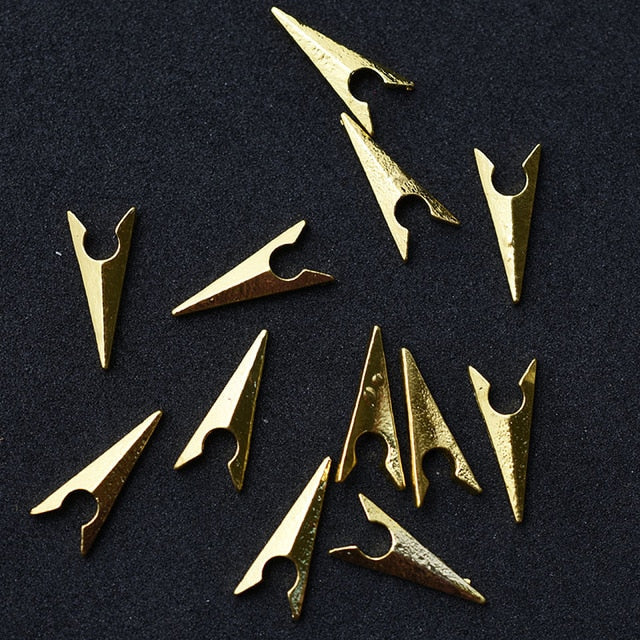 10pcs Gold 3D Simple Charm Crystal Japan Nail Rhinestone Alloy Nail Art Decorations Glitter DIY Nails Accessories Supplies HOT