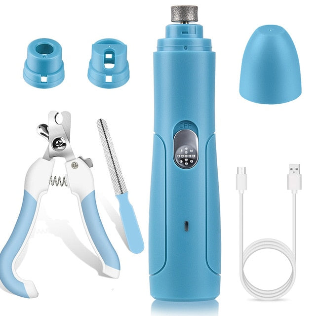 Electric Pet Nail Scissors Grinder Dog Cat Claw Grooming Trimmer Cutters Rechargeable Pet Nail Clippers Pet Supplies