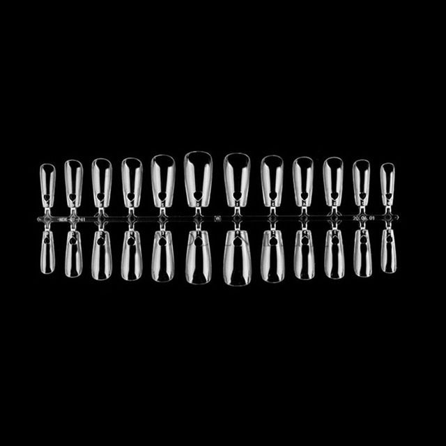 Cute Heart Medium Coffin False Nail Tips Full Cover Nails Fake Tip Press On Salon Manicure Supply Supply