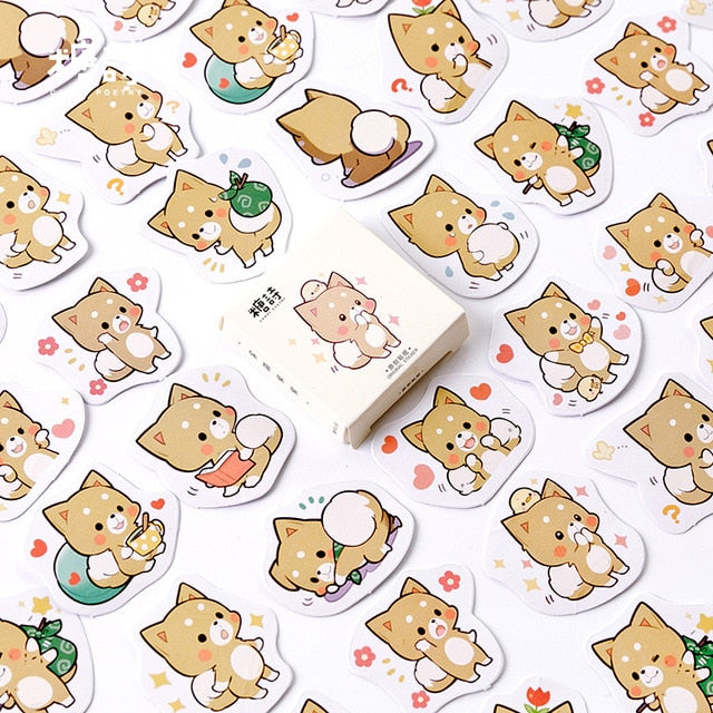 Cute cat Label Kawaii Diary Handmade Adhesive Paper Flake Japan Vintage box mini Sticker Scrapbooking Stationery
