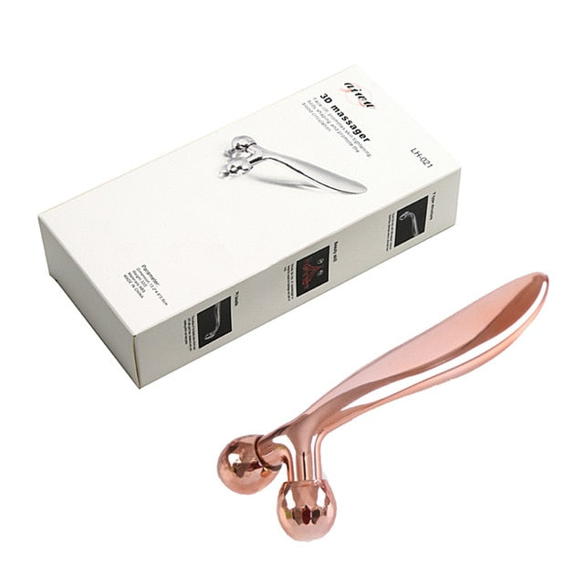 Alwafore 3D Roller Massager Y Shape 360 Rotate Thin Face Body Shaping Relaxation Wrinkle Remover Facial Massager Tool