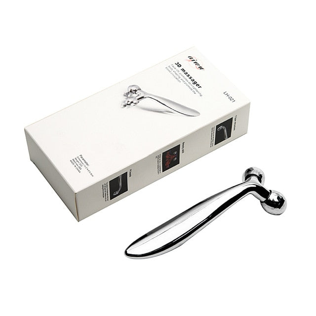 Alwafore 3D Roller Massager Y Shape 360 Rotate Thin Face Body Shaping Relaxation Wrinkle Remover Facial Massager Tool