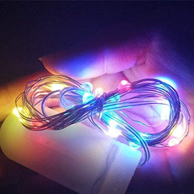 10 pcs LED Fairy String Lights Battery Operated LED Copper Wire String Lights Outdoor Waterproof Bottle Light For Bedroom Decor