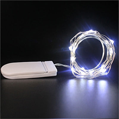 10 pcs LED Fairy String Lights Battery Operated LED Copper Wire String Lights Outdoor Waterproof Bottle Light For Bedroom Decor