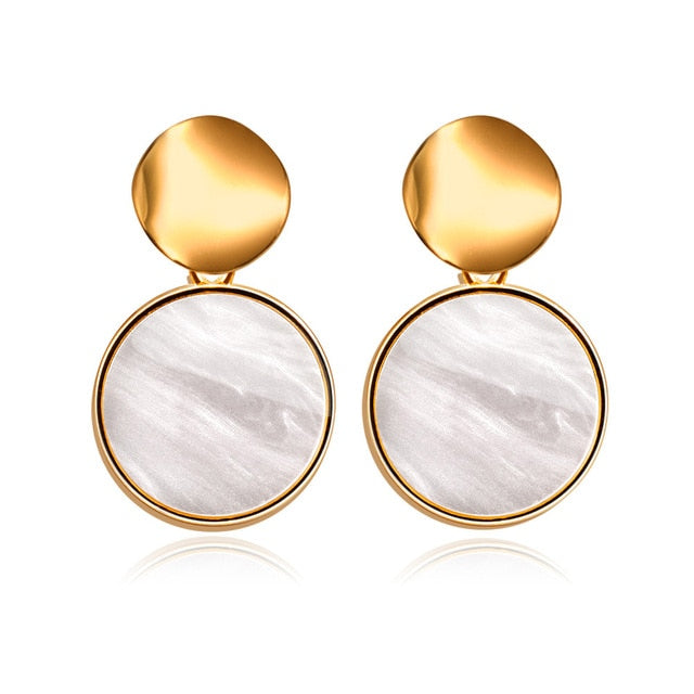 LOVR New Korean Statement Drop Earrings For Women Fashion Vintage Geometric Long Dangle Earrings 2020 kolczyki Female Jewelry