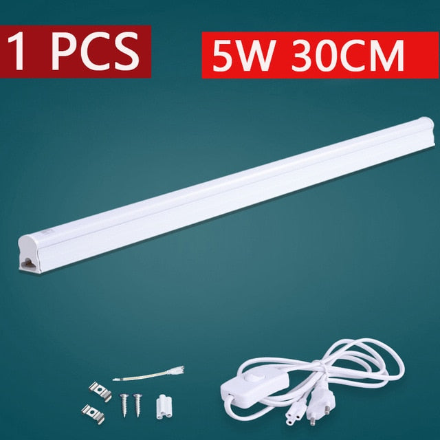 Full Set Led Kitchen Light Under Cabinet Lights 10W 20W 220V T5 LED Tube Bar Wall Lamp For Closet Kitchen Bedroom 1.8M EU Plug