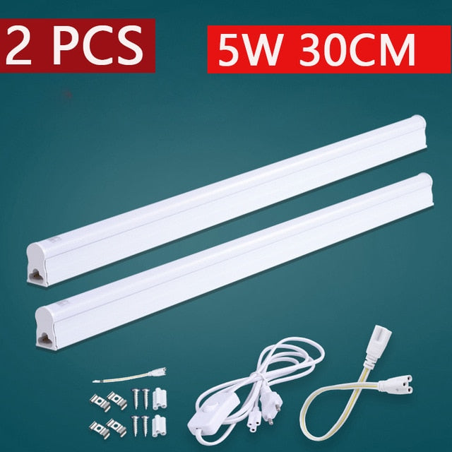 Full Set Led Kitchen Light Under Cabinet Lights 10W 20W 220V T5 LED Tube Bar Wall Lamp For Closet Kitchen Bedroom 1.8M EU Plug