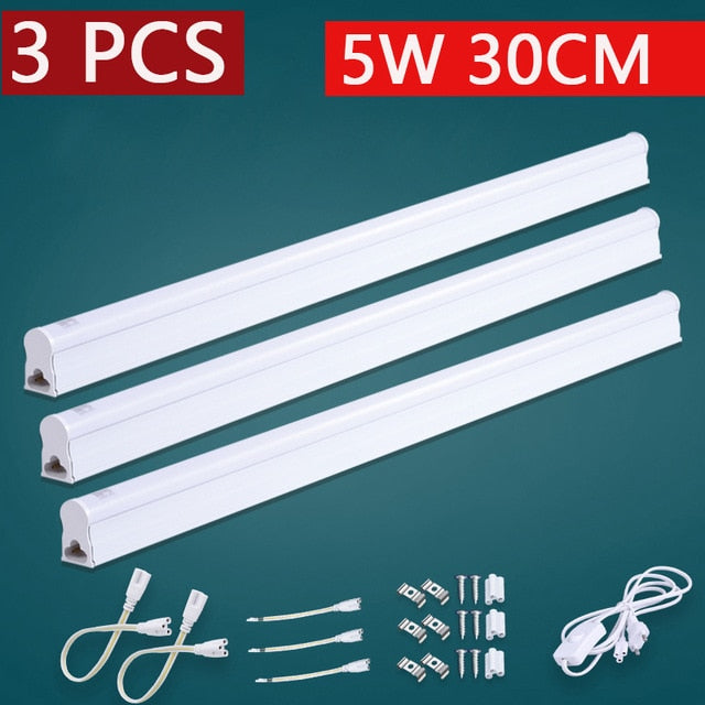 Full Set Led Kitchen Light Under Cabinet Lights 10W 20W 220V T5 LED Tube Bar Wall Lamp For Closet Kitchen Bedroom 1.8M EU Plug