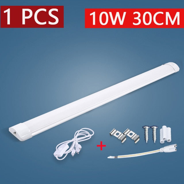 Full Set Led Kitchen Light Under Cabinet Lights 10W 20W 220V T5 LED Tube Bar Wall Lamp For Closet Kitchen Bedroom 1.8M EU Plug
