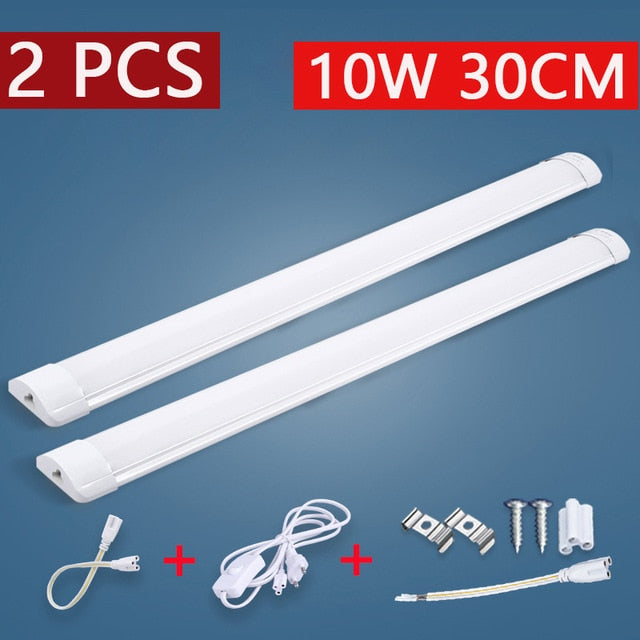 Full Set Led Kitchen Light Under Cabinet Lights 10W 20W 220V T5 LED Tube Bar Wall Lamp For Closet Kitchen Bedroom 1.8M EU Plug