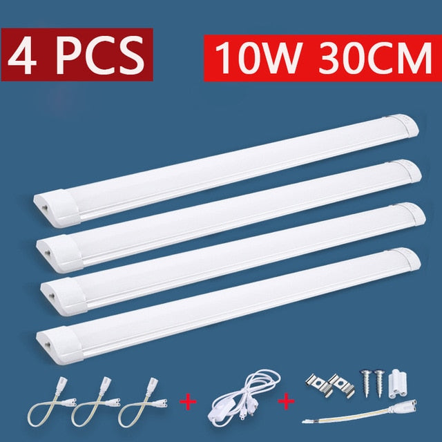 Full Set Led Kitchen Light Under Cabinet Lights 10W 20W 220V T5 LED Tube Bar Wall Lamp For Closet Kitchen Bedroom 1.8M EU Plug