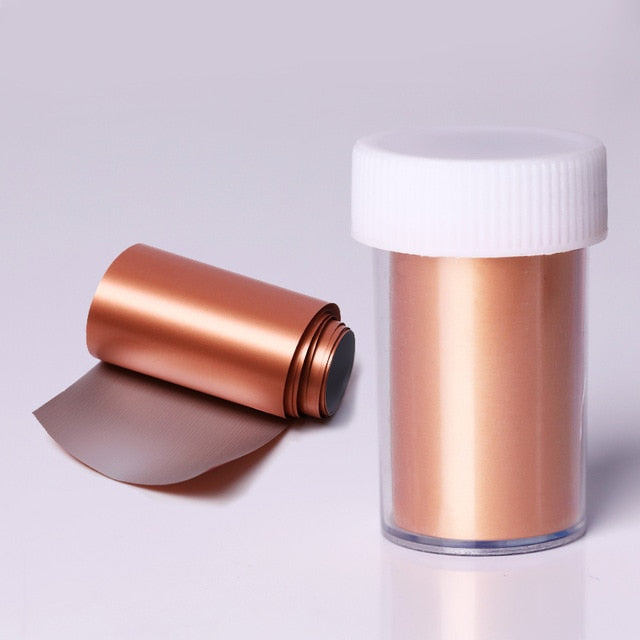 1 Roll Pink Gold Sliver Nail Foils Sparkly Sky Glitter Nail Art Transfer Stickers Slider Paper Nail Art Manicures Decoration New