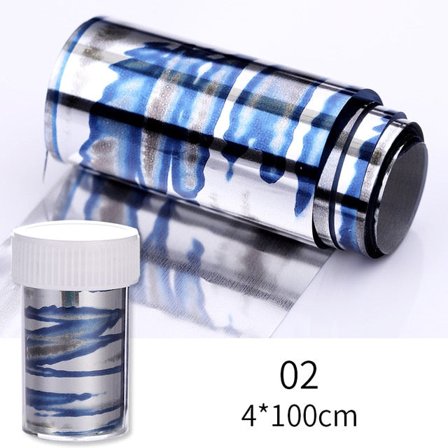 1 Roll Pink Gold Sliver Nail Foils Sparkly Sky Glitter Nail Art Transfer Stickers Slider Paper Nail Art Manicures Decoration New