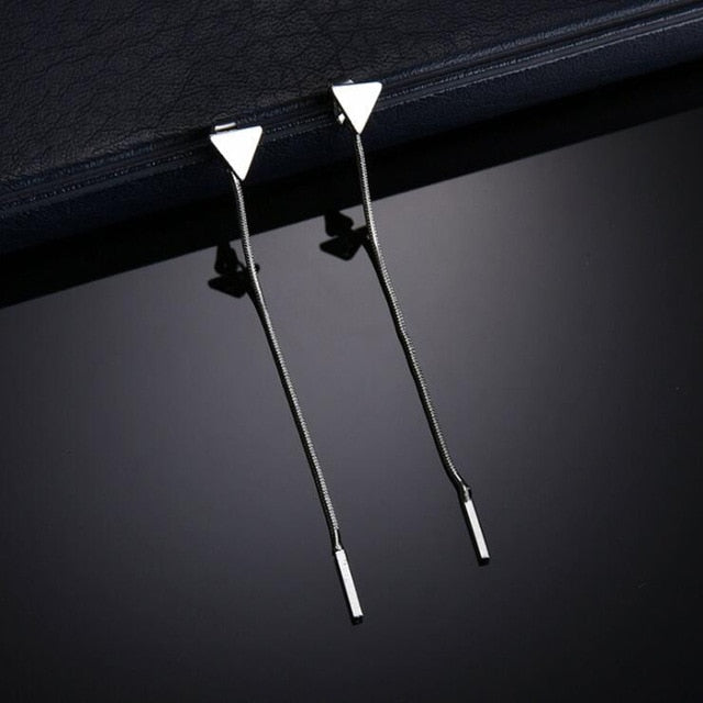 Fashion Triangle Earrings Chain Tassel Earrings For Women Jewelry Temperament Simple Long Earrings Boucle D'oreille Femme 2019