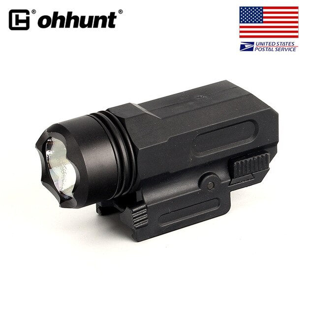 SHIP FROM USA ohhunt 150 Lumens White Light Tactical LED Flashlight Quick Release Weaver Picatinny Mount Nylon Material