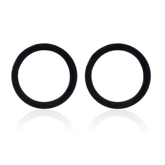 SMJEL Stainless Steel Earrings Geometric Women Men Hip hop Black Star Moon Stud Earring Fashion Jewelry Best Gift for Friend