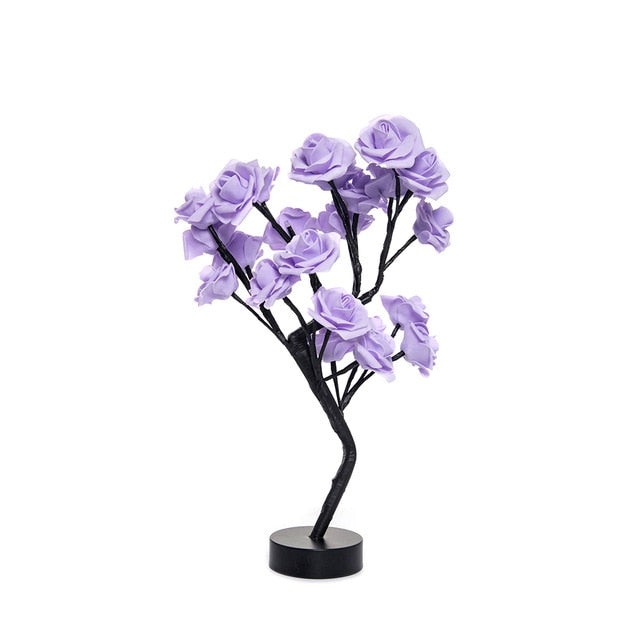 LED Table Lamp Rose Flower Tree USB Night Lights Home Decoration LED Table Lights Parties Xmas Christmas Wedding Bedroom Decor