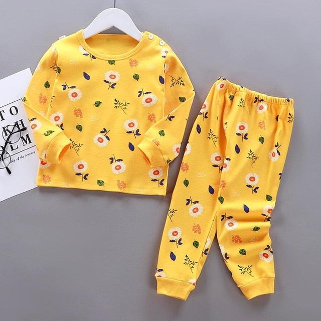 Children Pajamas Baby Clothing Set Kids Unicorn Cartoon Sleepwear Autumn Cotton Nightwear Boys Girls Animal Pyjamas Pijamas Set