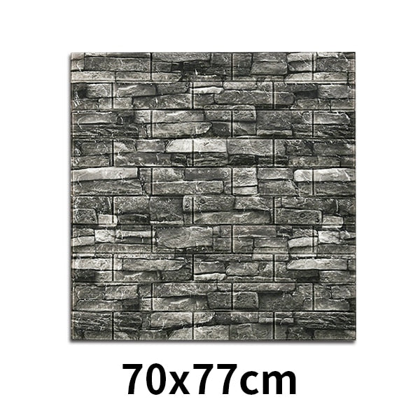 House Decoration 3D PVC Wall Stickers Paper Brick Stone Wallpaper DIY Rustic Effect Self adhesive Home Decor Sticker Living Room