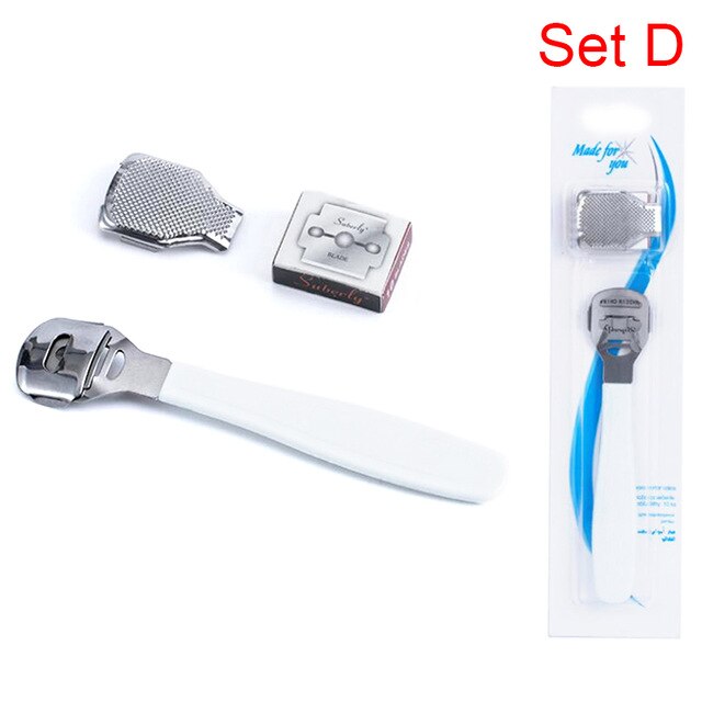1 Set Stainless Steel Foot Skin Shaver Corn Cuticle Cutter Remover Rasp Pedicure File Foot Callus 10 Blades Foot Care Tool