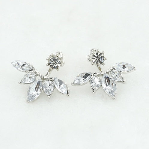 2020 New Fashion Simulated Pearls Pendient Angel Wings Leaf Feather Flowers Stud Earrings For Women Wedding Jewelry