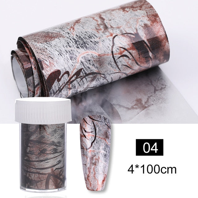 1 Roll Pink Gold Sliver Nail Foils Sparkly Sky Glitter Nail Art Transfer Stickers Slider Paper Nail Art Manicures Decoration New