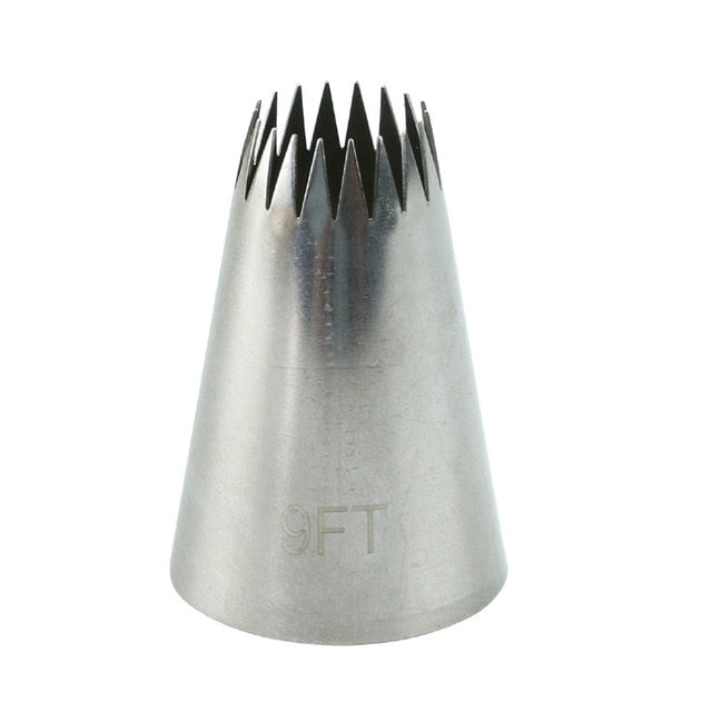 #9FT Large Icing Piping Nozzles Russian Nozzles Pastry Tips Cookies Cake Decorating Tools Tips Cream Fondant Pastry Nozzles