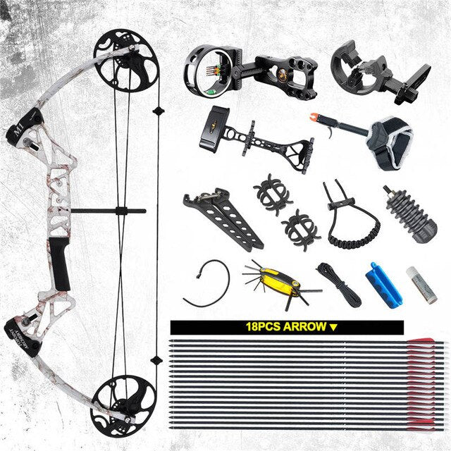 1 Set Ship From USA Warehouse Archery 19-70lbs Adjustable Hunting M1 Compound Bow Take Down BCY String Hunting Shooting Bow