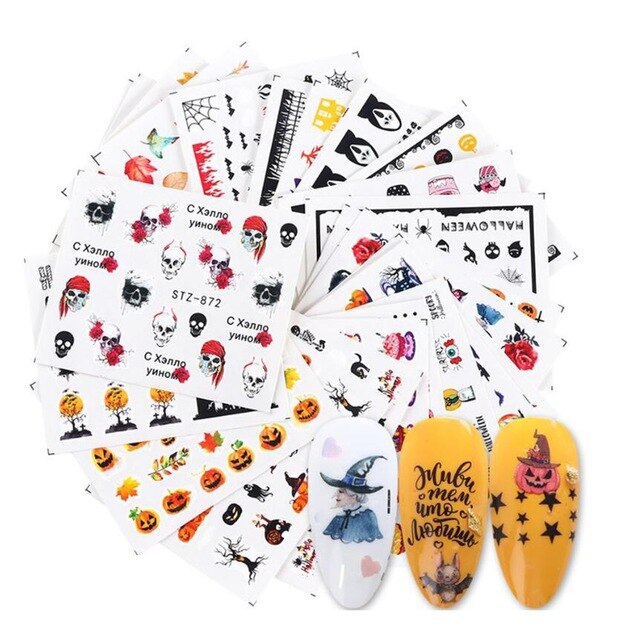 1/30 Sheets Nail Art Stickers Transfer Decals Butterfly Designs Watermark Manicure Tips Decorations Supplies