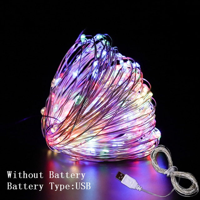 1M 2M 3M 5M 10M Copper Wire LED String Lights Christmas Decorations for Home New Year Decoration Navidad 2020 New Year 2021.
