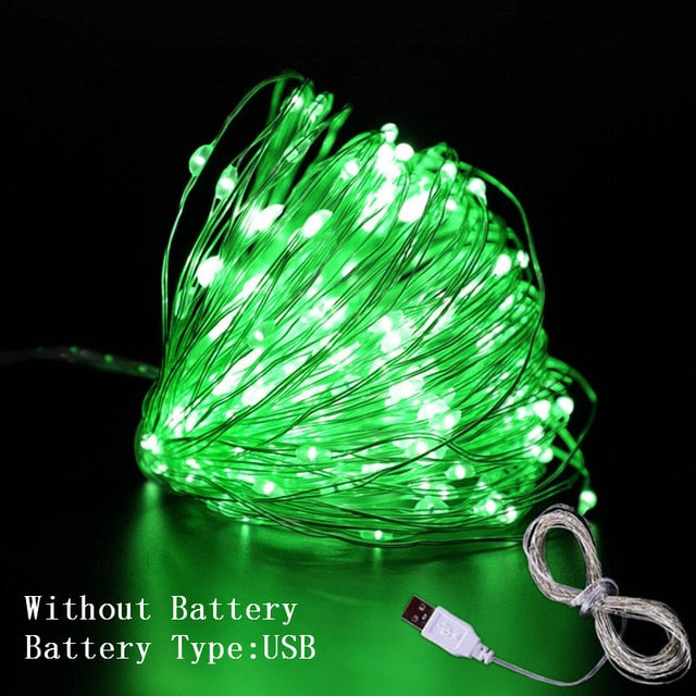 1M 2M 3M 5M 10M Copper Wire LED String Lights Christmas Decorations for Home New Year Decoration Navidad 2020 New Year 2021.