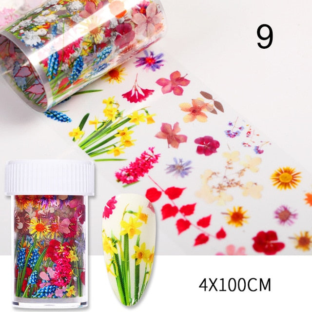 1 Roll Pink Gold Sliver Nail Foils Sparkly Sky Glitter Nail Art Transfer Stickers Slider Paper Nail Art Manicures Decoration New