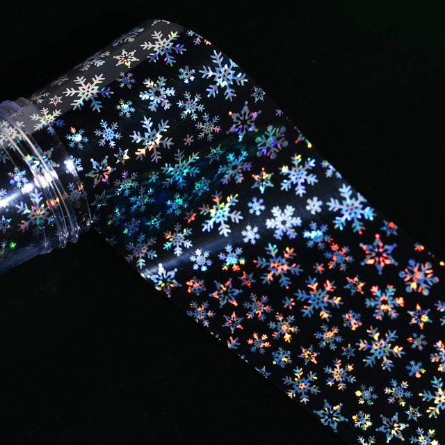 1 Roll Pink Gold Sliver Nail Foils Sparkly Sky Glitter Nail Art Transfer Stickers Slider Paper Nail Art Manicures Decoration New