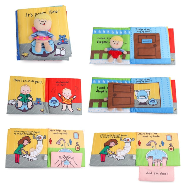 Baby Book Soft Cloth Books Toddler Newborn Early Learning Develop Cognize Reading Puzzle Book Toys Infant Quiet Book For Kids
