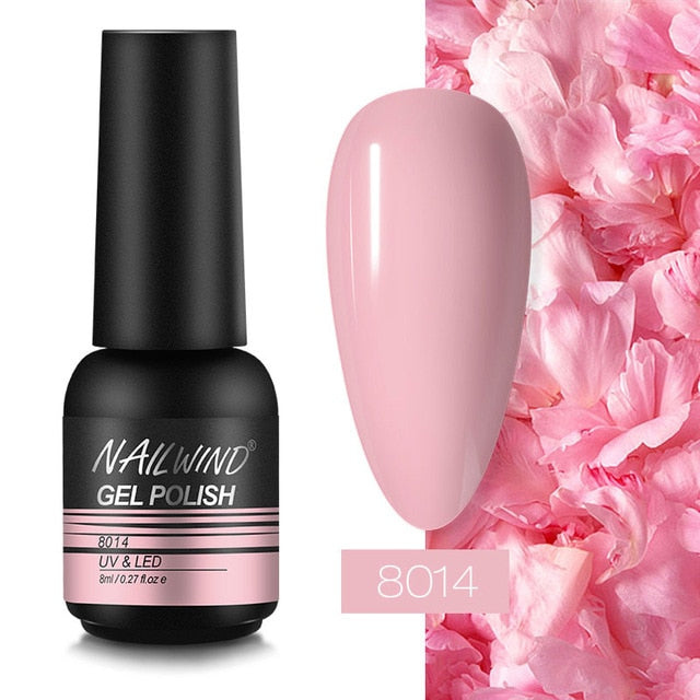 NAILWIND Nail Polish 8ml Hybrid Varnish Manicure Art Semi Permanent Need UV LED Nail Art Base Top Coat Gel Nail Polish