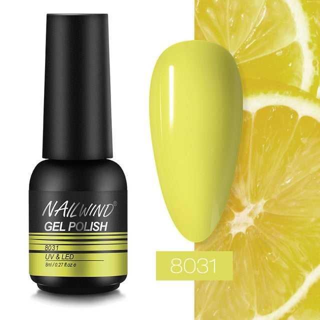 NAILWIND Nail Polish 8ml Hybrid Varnish Manicure Art Semi Permanent Need UV LED Nail Art Base Top Coat Gel Nail Polish