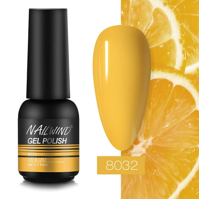 NAILWIND Nail Polish 8ml Hybrid Varnish Manicure Art Semi Permanent Need UV LED Nail Art Base Top Coat Gel Nail Polish
