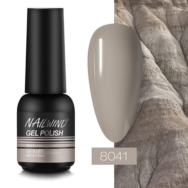 NAILWIND Nail Polish 8ml Hybrid Varnish Manicure Art Semi Permanent Need UV LED Nail Art Base Top Coat Gel Nail Polish