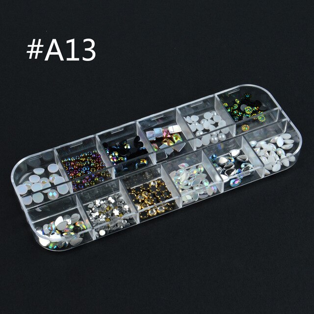 12 Grids Charm 3D Nail Flakes Butterfly Shape Laser Glitter Sequins Holographic Nail Art Decorations Manicure DIY Tips