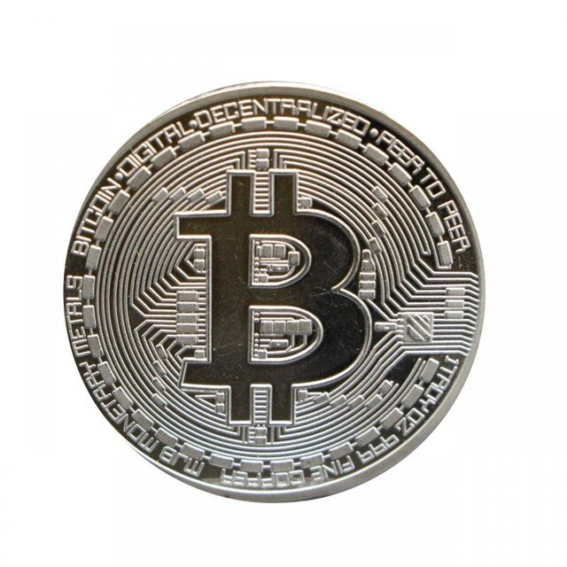 1 PC Gold Plated Bitcoin Coin Collectible Gift Casascius Bit Coin BTC Coin Art Collection Physical Commemorative Coin TSLM1