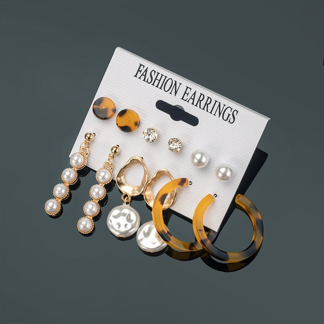 X&P New Bohemian Tassel Earrings Vintage Long Earrings For Women statement Acrylic Fashion Geometry Earrings 2021 Trend Jewelry