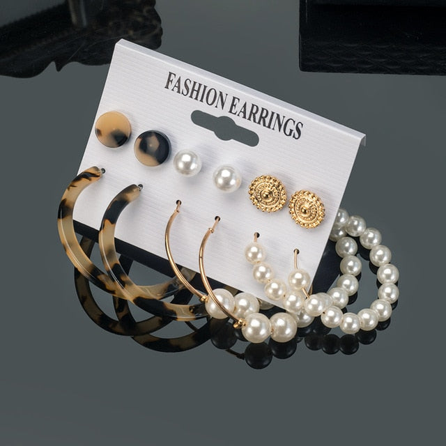 X&P New Bohemian Tassel Earrings Vintage Long Earrings For Women statement Acrylic Fashion Geometry Earrings 2021 Trend Jewelry