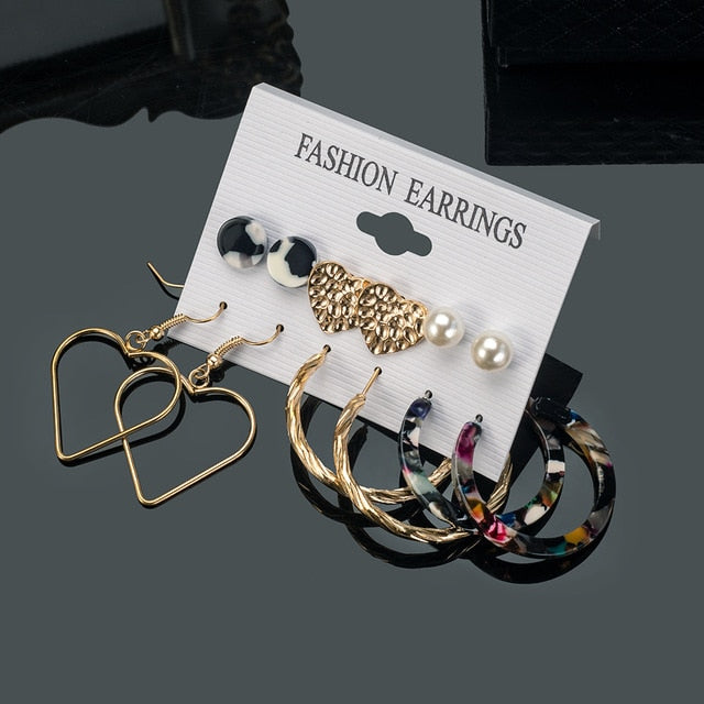 X&P New Bohemian Tassel Earrings Vintage Long Earrings For Women statement Acrylic Fashion Geometry Earrings 2021 Trend Jewelry