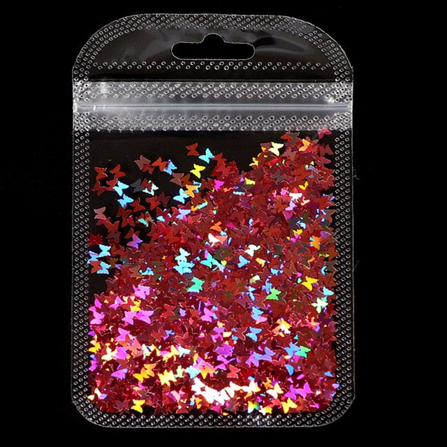 1Bag Holographic Maple Leaf Nail Art Sequins Chameleon Nail Glitter Flakes Laser Fall Leaves Nail Supplies Nail Art Decoration