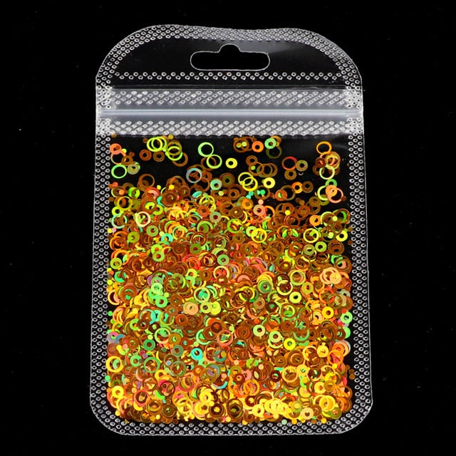 1Bag Holographic Maple Leaf Nail Art Sequins Chameleon Nail Glitter Flakes Laser Fall Leaves Nail Supplies Nail Art Decoration