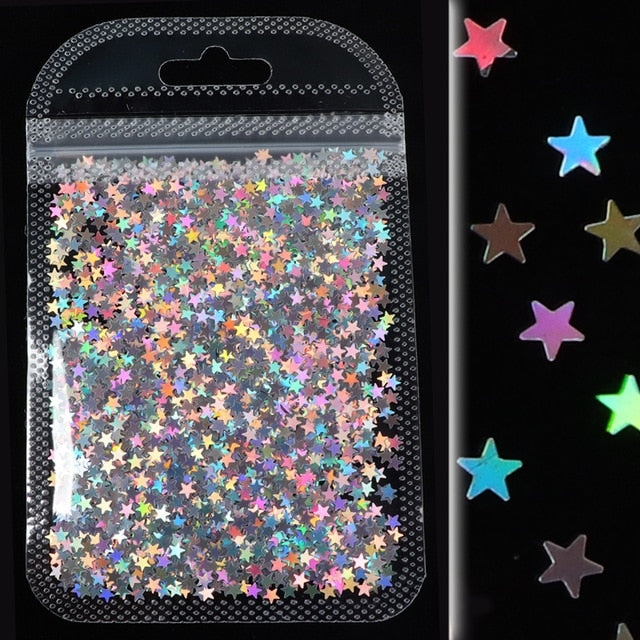1Bag Holographic Maple Leaf Nail Art Sequins Chameleon Nail Glitter Flakes Laser Fall Leaves Nail Supplies Nail Art Decoration