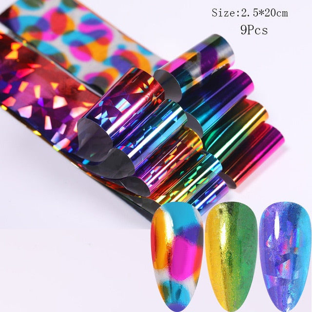 1 Roll Pink Gold Sliver Nail Foils Sparkly Sky Glitter Nail Art Transfer Stickers Slider Paper Nail Art Manicures Decoration New