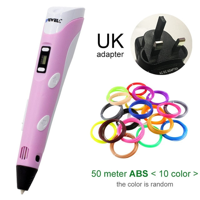 Myriwell 3D Pen DIY 3D Printer Pen Drawing Pens 3d Printing Best for Kids With ABS Filament 1.75mm Christmas Birthday Gift